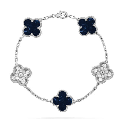 [KELA]LUCKY CLOVER 5-MOTIF BRACELET - PIETERSITE COLLECTION