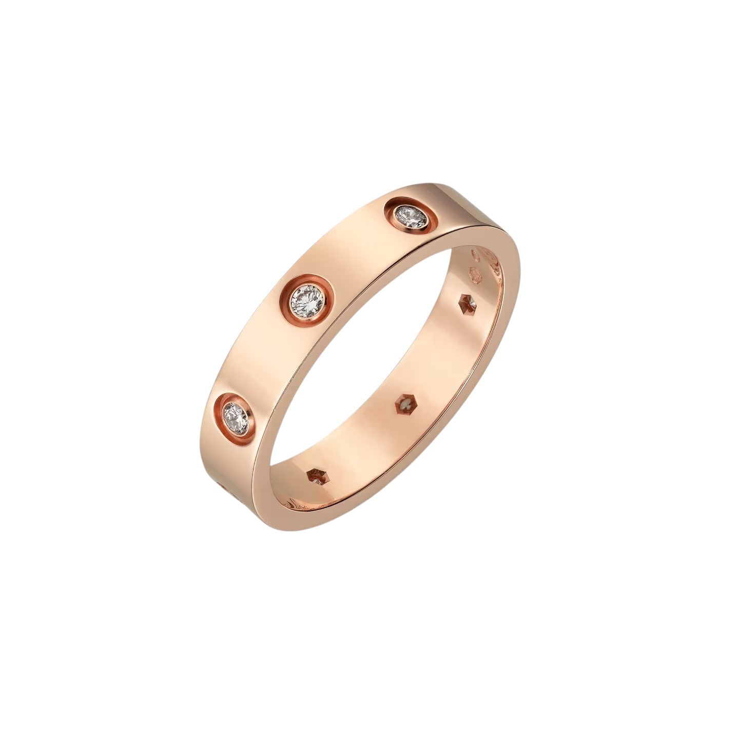 [KELA]LOVE 4MM 8 DIAMONDS RING