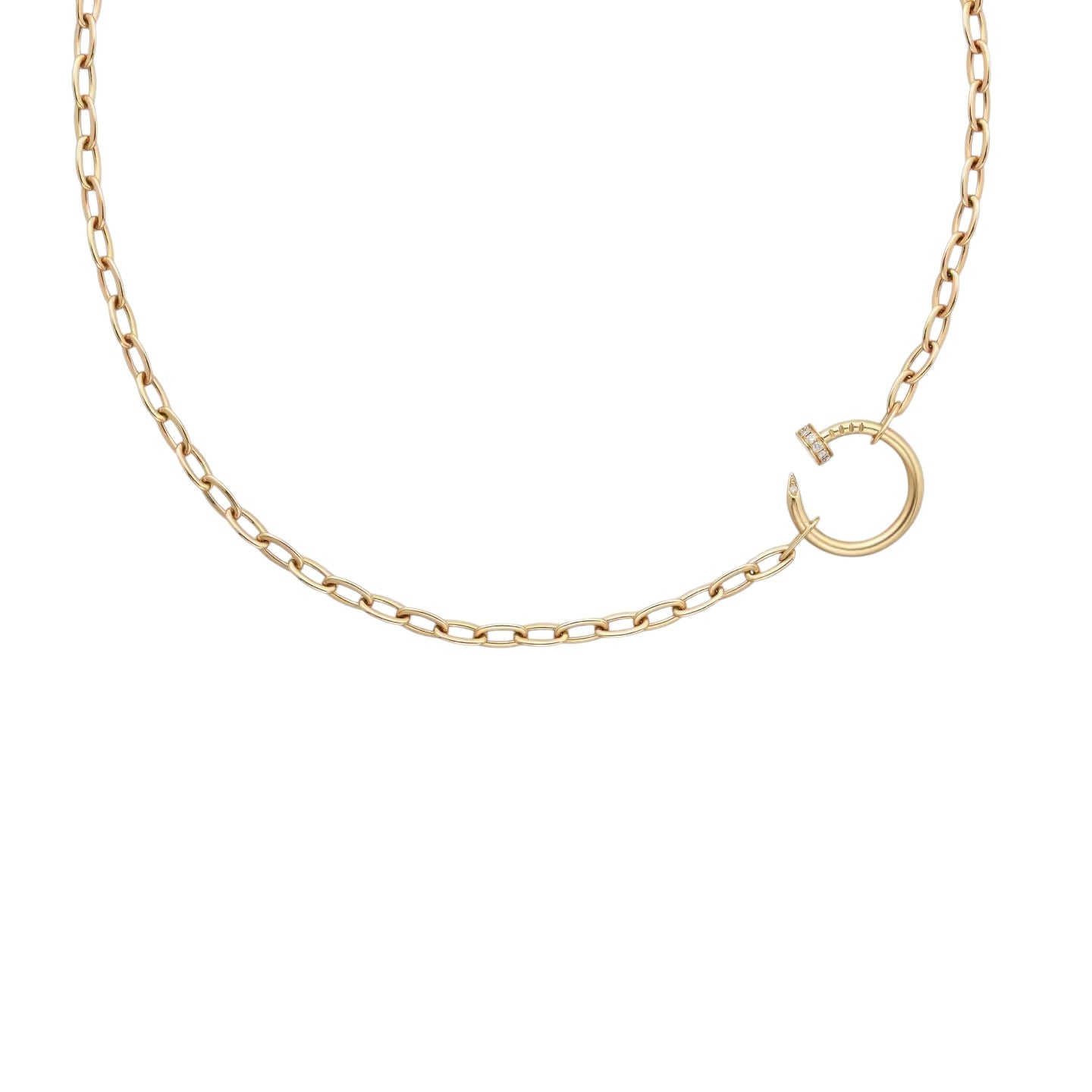 [KELA]CLOU DIAMOND NAIL PENDANT NECKLACE