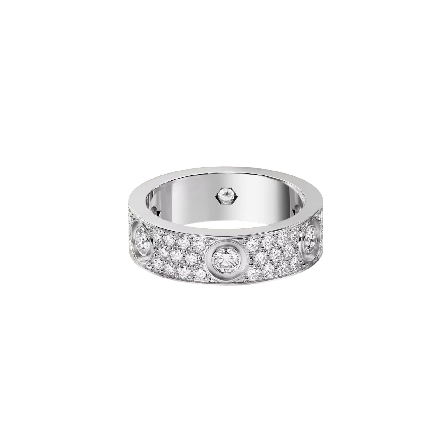[KELA]LOVE 5.5MM FULL-PAVÉ 6-DIAMOND RING