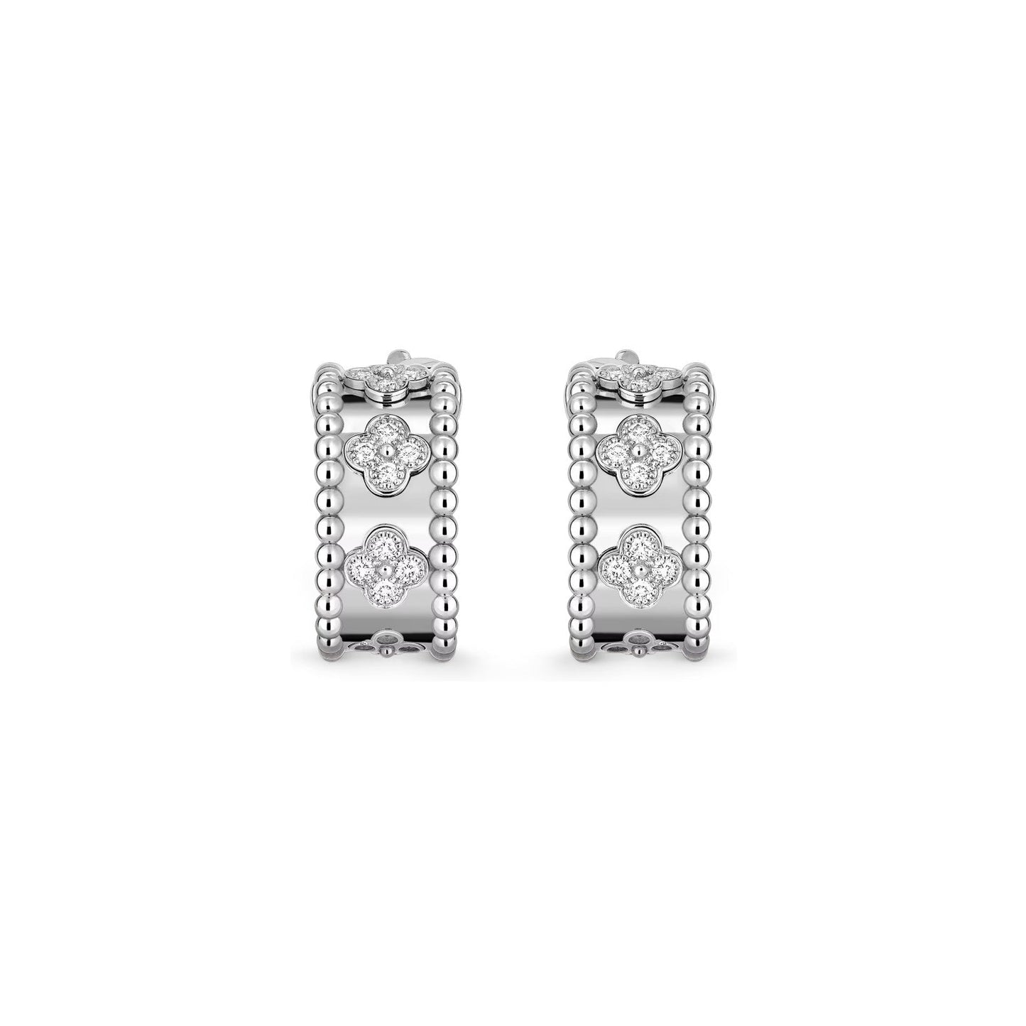 [KELA]KALEIDOSCOPE CLOVER HOOP EARRINGS