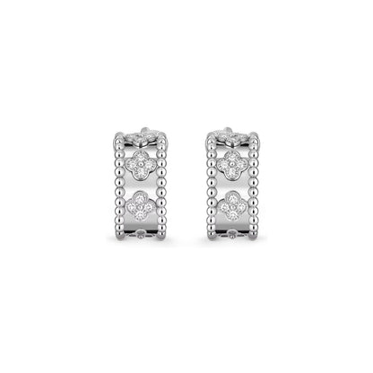 [KELA]KALEIDOSCOPE CLOVER HOOP EARRINGS