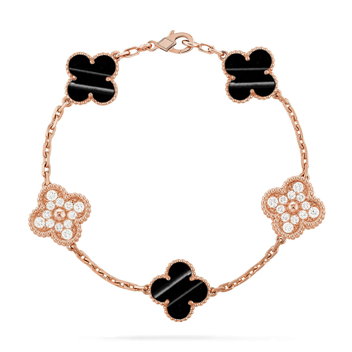 [KELA]LUCKY CLOVER 5-MOTIF BRACELET - PULSE STONE COLLECTION