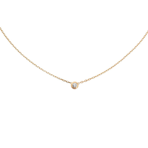 [KELA]LOVE SCREW PENDANT SINGLE DIAMOND NECKLACE