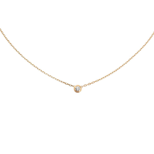 [KELA]LOVE SCREW PENDANT SINGLE DIAMOND NECKLACE