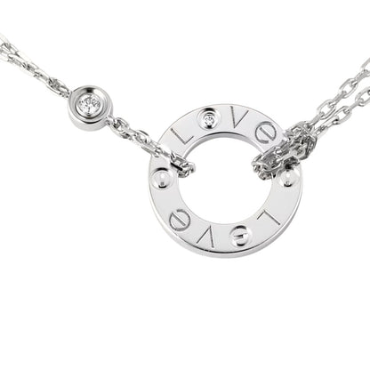 [KELA]LOVE CIRCULAR PENDANT 2-DIAMOND NECKLACE
