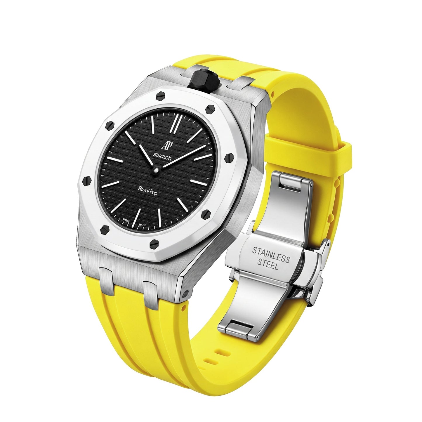 [KELA]Royal Oak Pop Exclusive Steel Case & Silicone Strap With Cradle