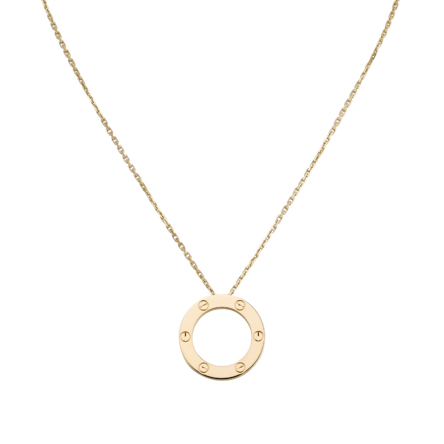 [KELA]LOVE LARGE CIRCULAR PENDANT NECKLACE