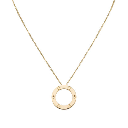 [KELA]LOVE LARGE CIRCULAR PENDANT NECKLACE