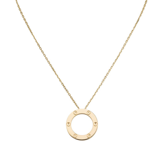 [KELA]LOVE LARGE CIRCULAR PENDANT NECKLACE