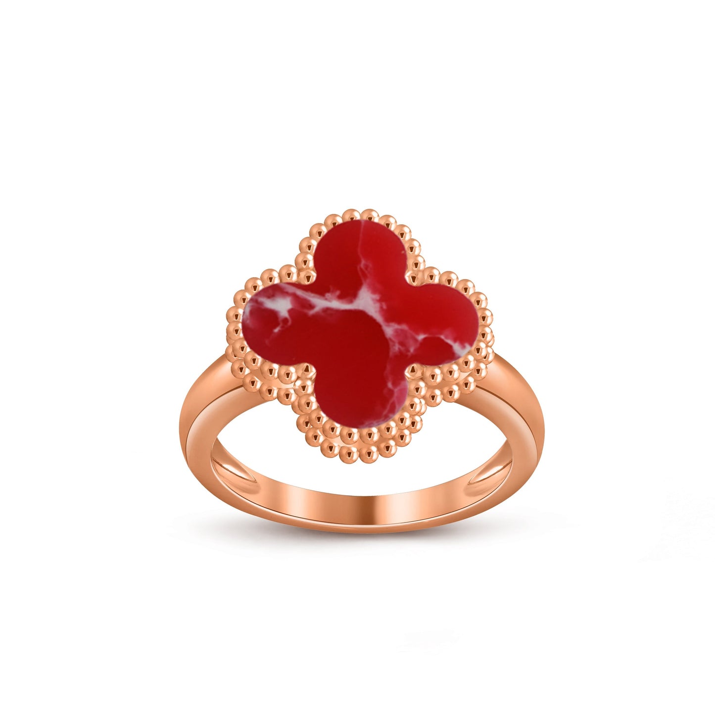 [KELA]LUCKY CLOVER VINTAGE ROSE GOLD RING COLLECTION