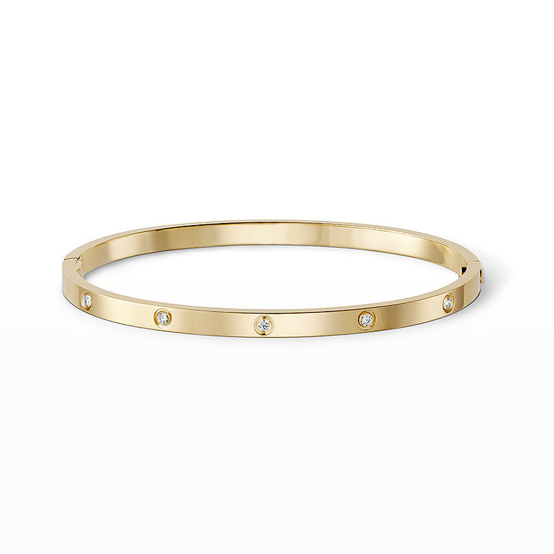[KELA]LOVE 3.65MM SMALL MODEL BANGLE - 10-DIAMOND