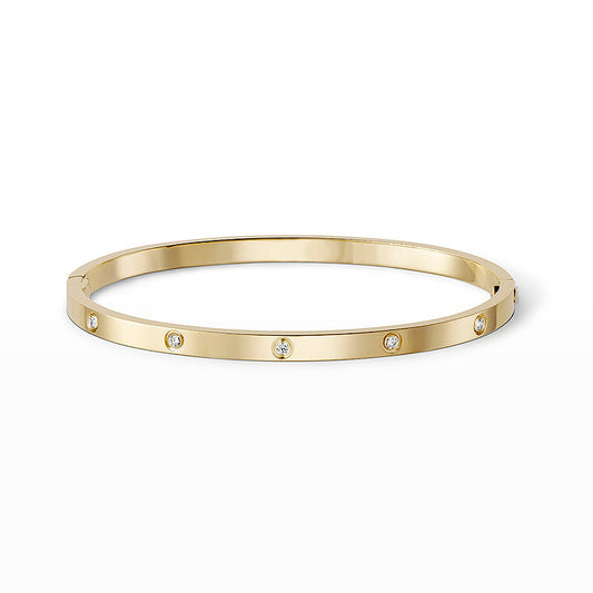 [KELA]LOVE 3.65MM SMALL MODEL BANGLE - 10-DIAMOND