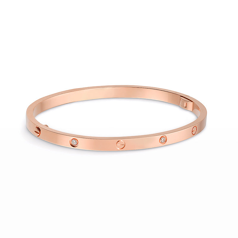 [KELA]LOVE 3.65MM SMALL MODEL BANGLE - 6-DIAMOND