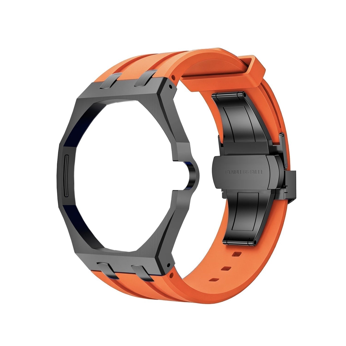 [KELA]OAK POP BLACK STEEL CASE & SILICONE STRAP