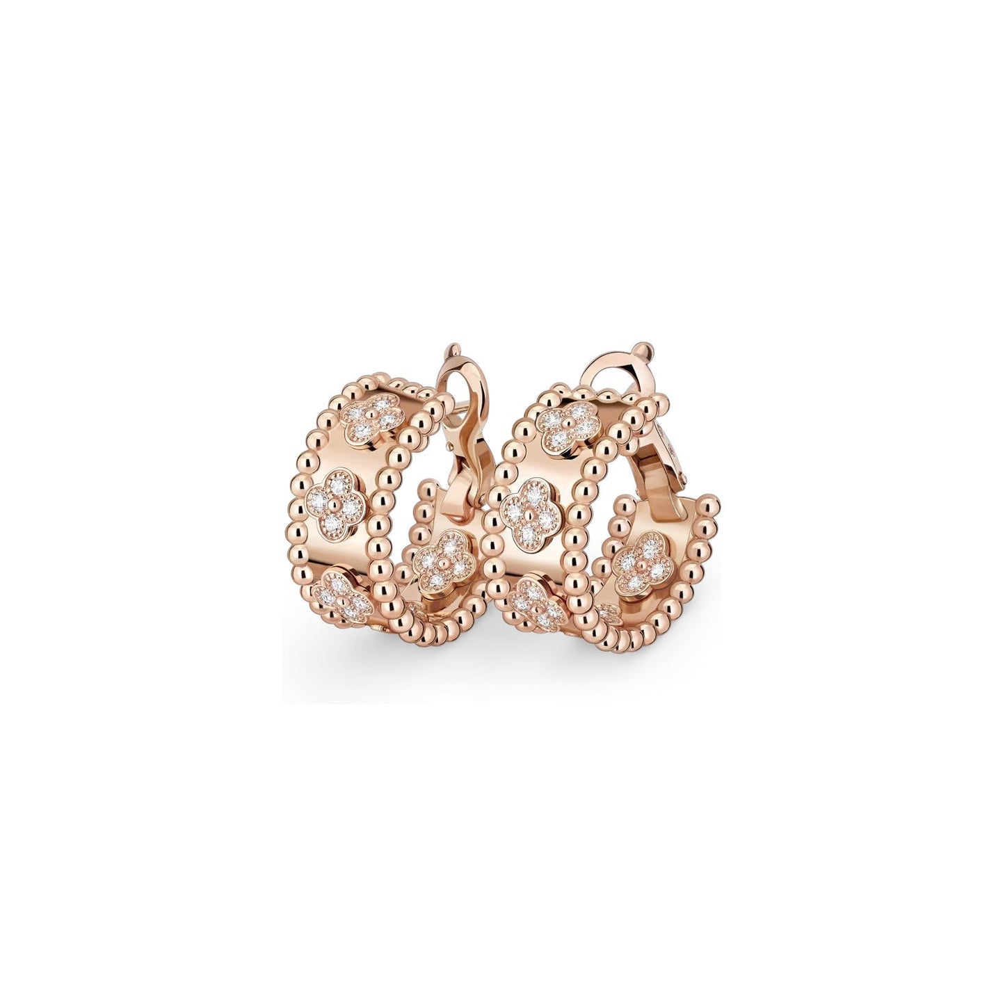 [KELA]KALEIDOSCOPE CLOVER HOOP EARRINGS