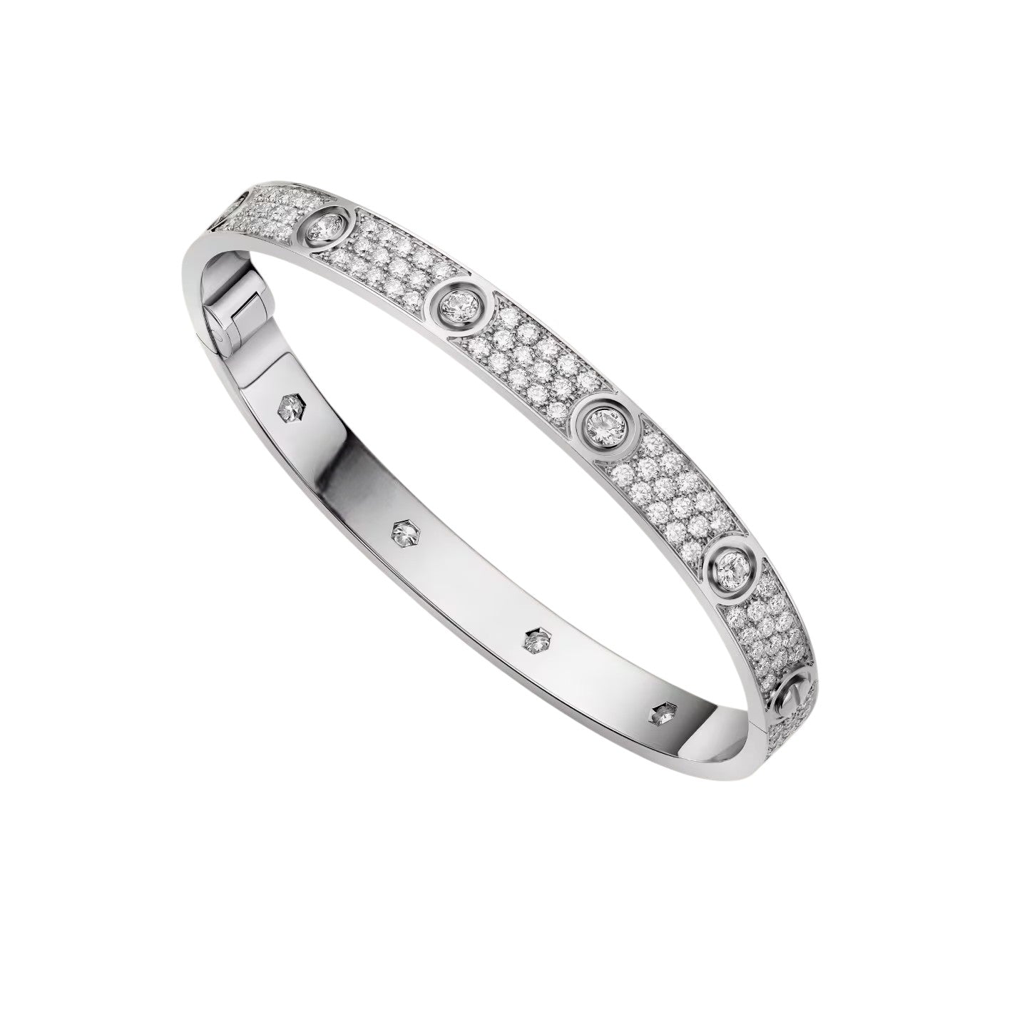 [KELA]CLASSIC 6.1MM LOVE BANGLE - 10-DIAMOND FULL PAVÉ