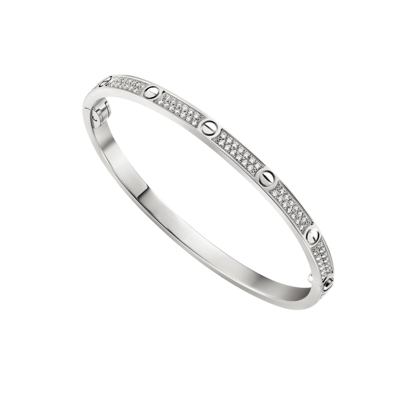 [KELA]CLASSIC 3.65MM LOVE FULL PAVE BANGLE