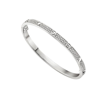 [KELA]CLASSIC 3.65MM LOVE FULL PAVE BANGLE