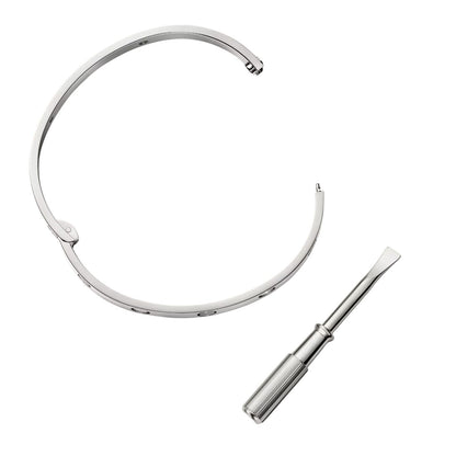 [KELA]CLASSIC 6.1MM LOVE SINGLE-SCREW CLOSURE BANGLE - 4-DIAMOND