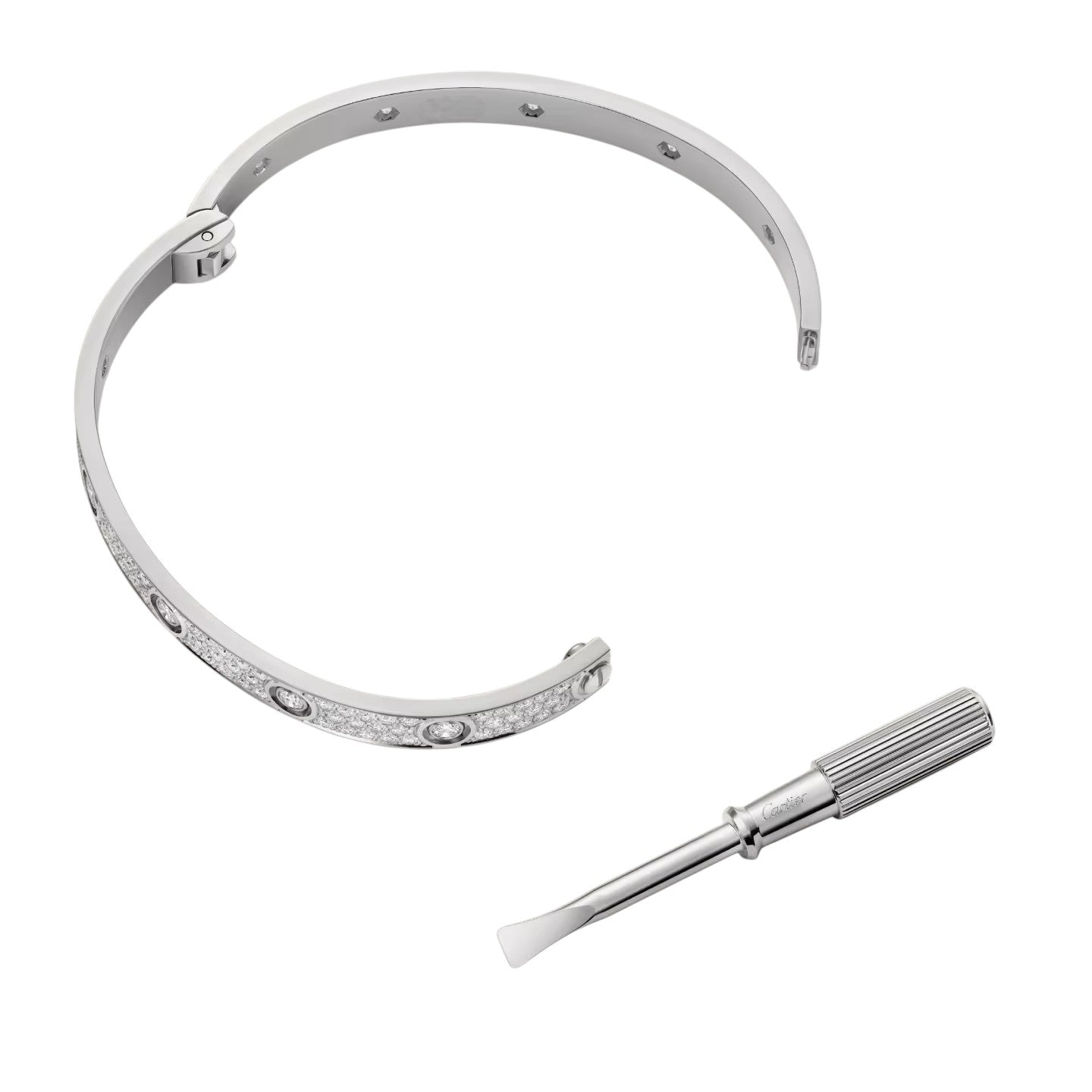 [KELA]CLASSIC 6.1MM LOVE BANGLE - 10-DIAMOND FULL PAVÉ