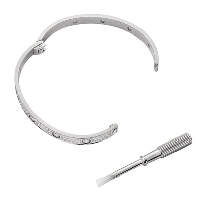 [KELA]CLASSIC 6.1MM LOVE BANGLE - 10-DIAMOND FULL PAVÉ