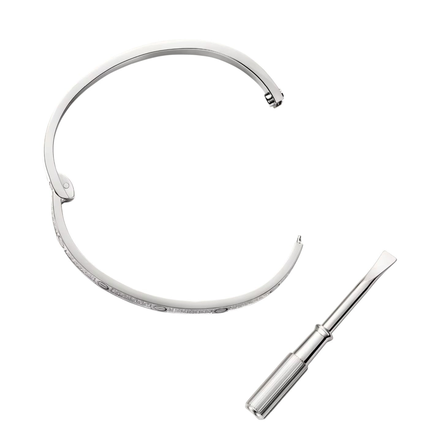 [KELA]CLASSIC 3.65MM LOVE FULL PAVE BANGLE