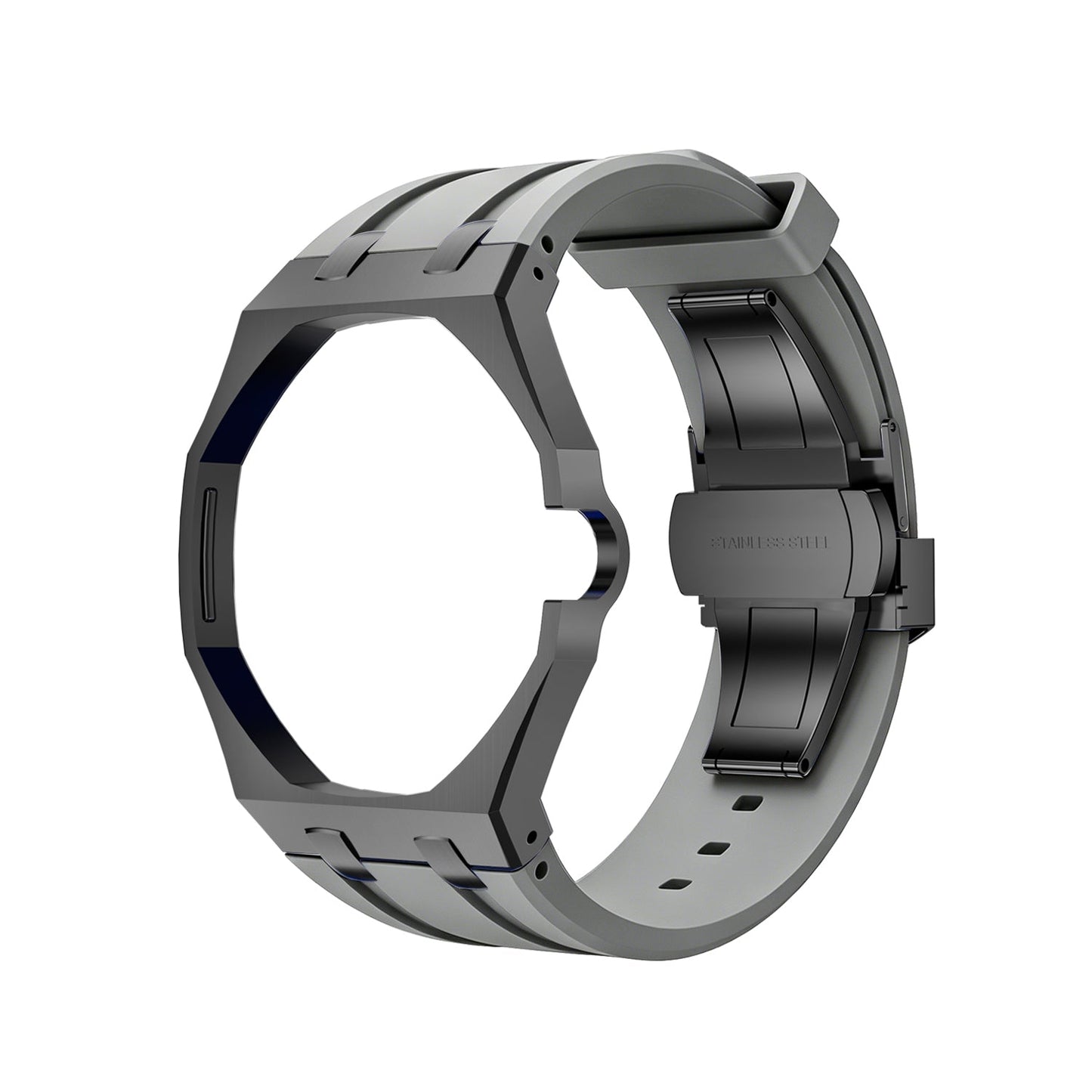 [KELA]OAK POP BLACK STEEL CASE & SILICONE STRAP
