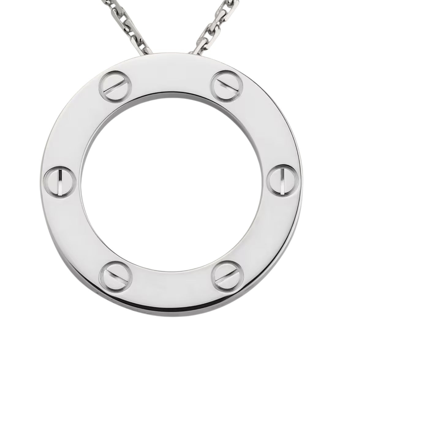 [KELA]LOVE LARGE CIRCULAR PENDANT NECKLACE