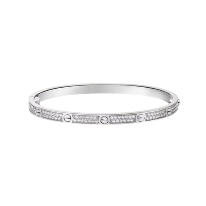 [KELA]CLASSIC 3.65MM LOVE FULL PAVE BANGLE