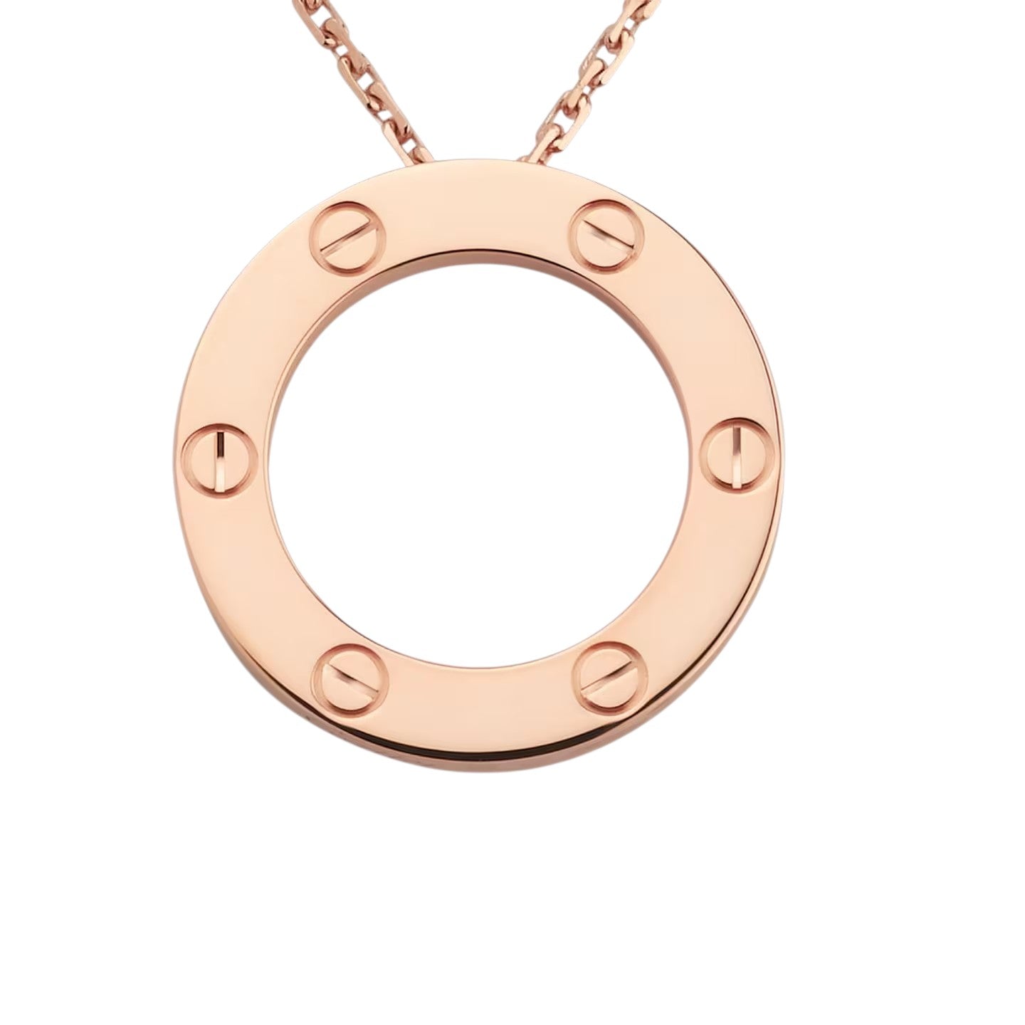 [KELA]LOVE LARGE CIRCULAR PENDANT NECKLACE