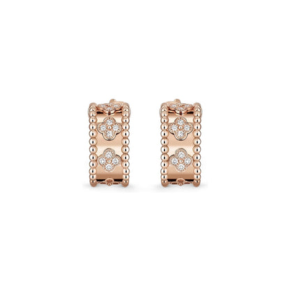 [KELA]KALEIDOSCOPE CLOVER HOOP EARRINGS