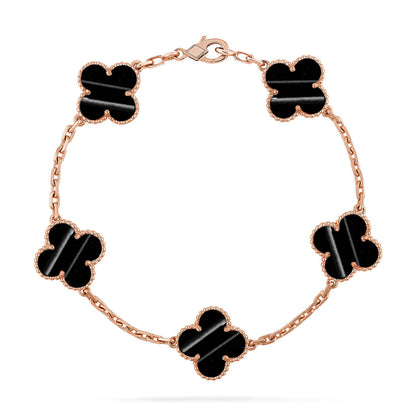 [KELA]LUCKY CLOVER 5-MOTIF BRACELET - PULSE STONE COLLECTION