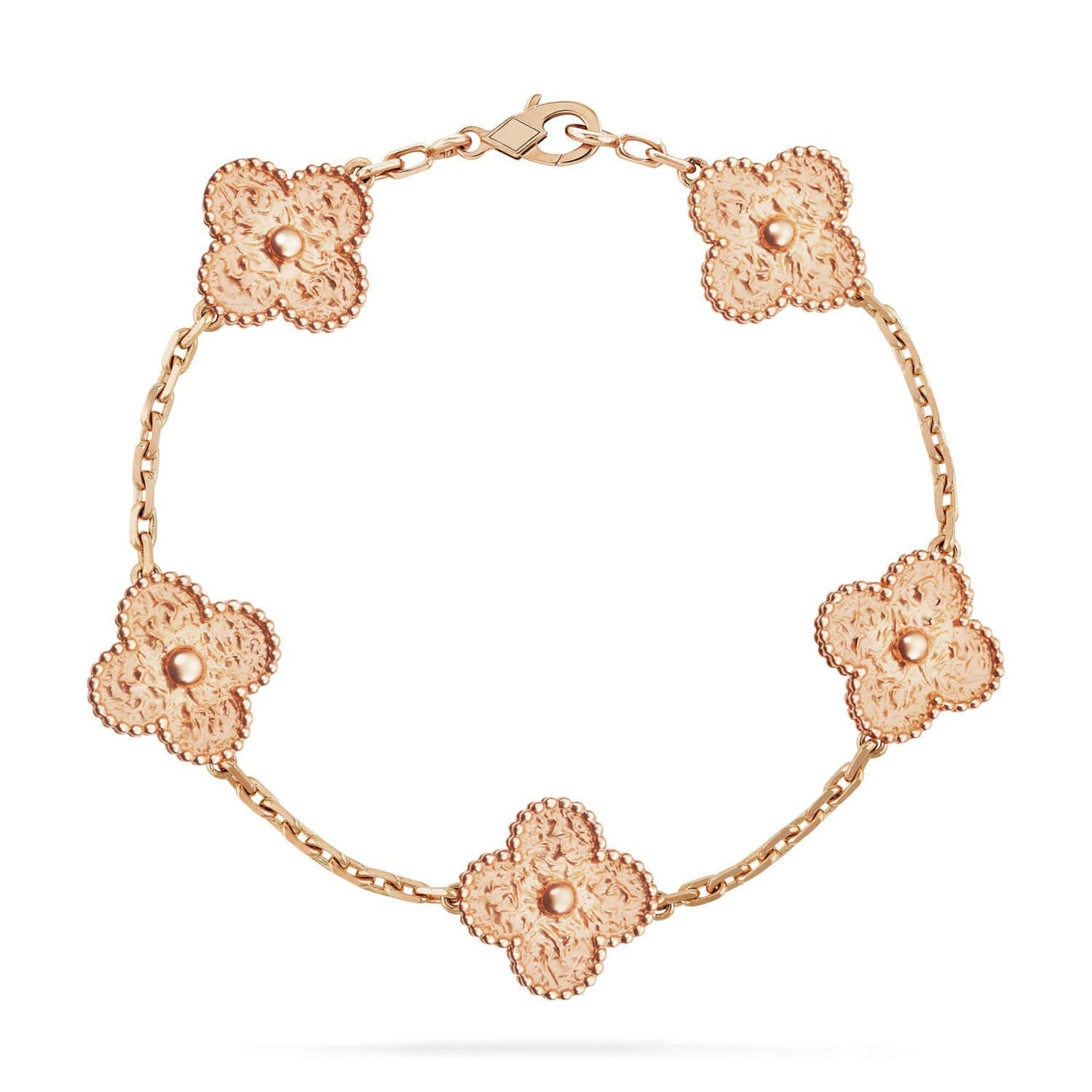 [KELA]LUCKY CLOVER 5-MOTIF BRACELET - BRONZING