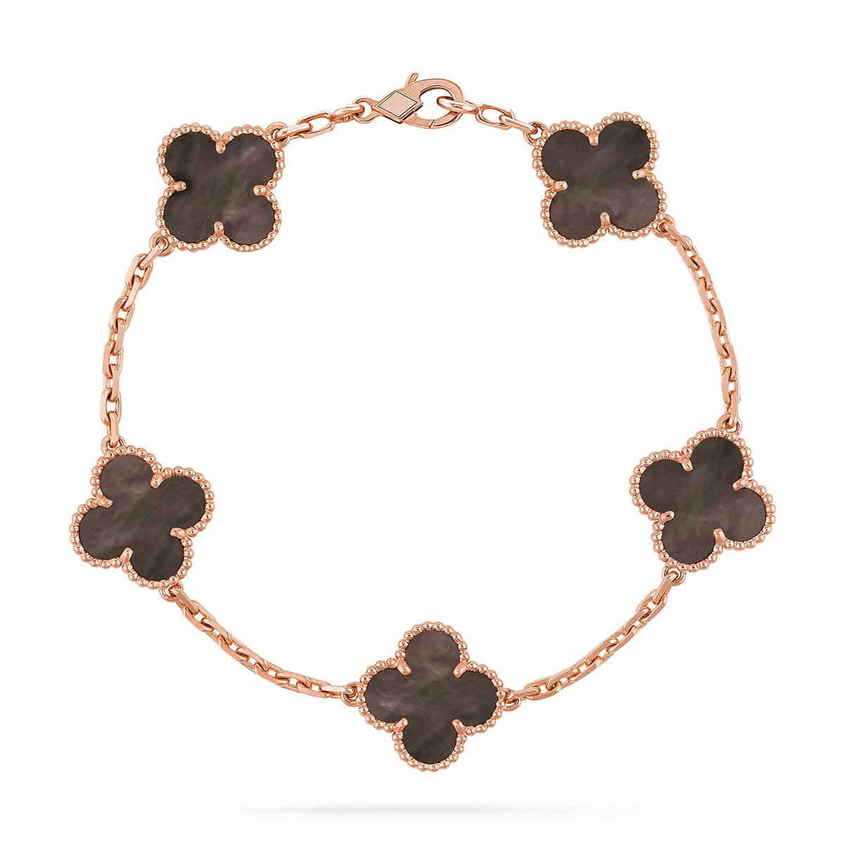 [KELA]LUCKY CLOVER 5-MOTIF BRACELET - GREY MOTHER-OF-PEARL COLLECTION
