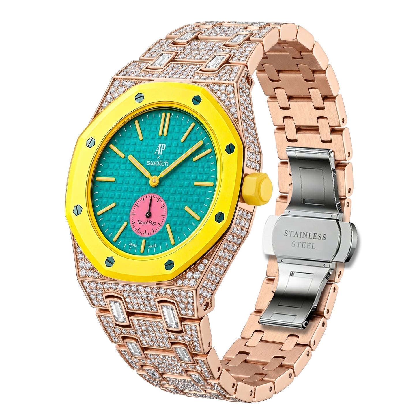 [KELA]Royal Oak Pop Exclusive Bioceramic Case & Bioceramic Strap Full Diamond