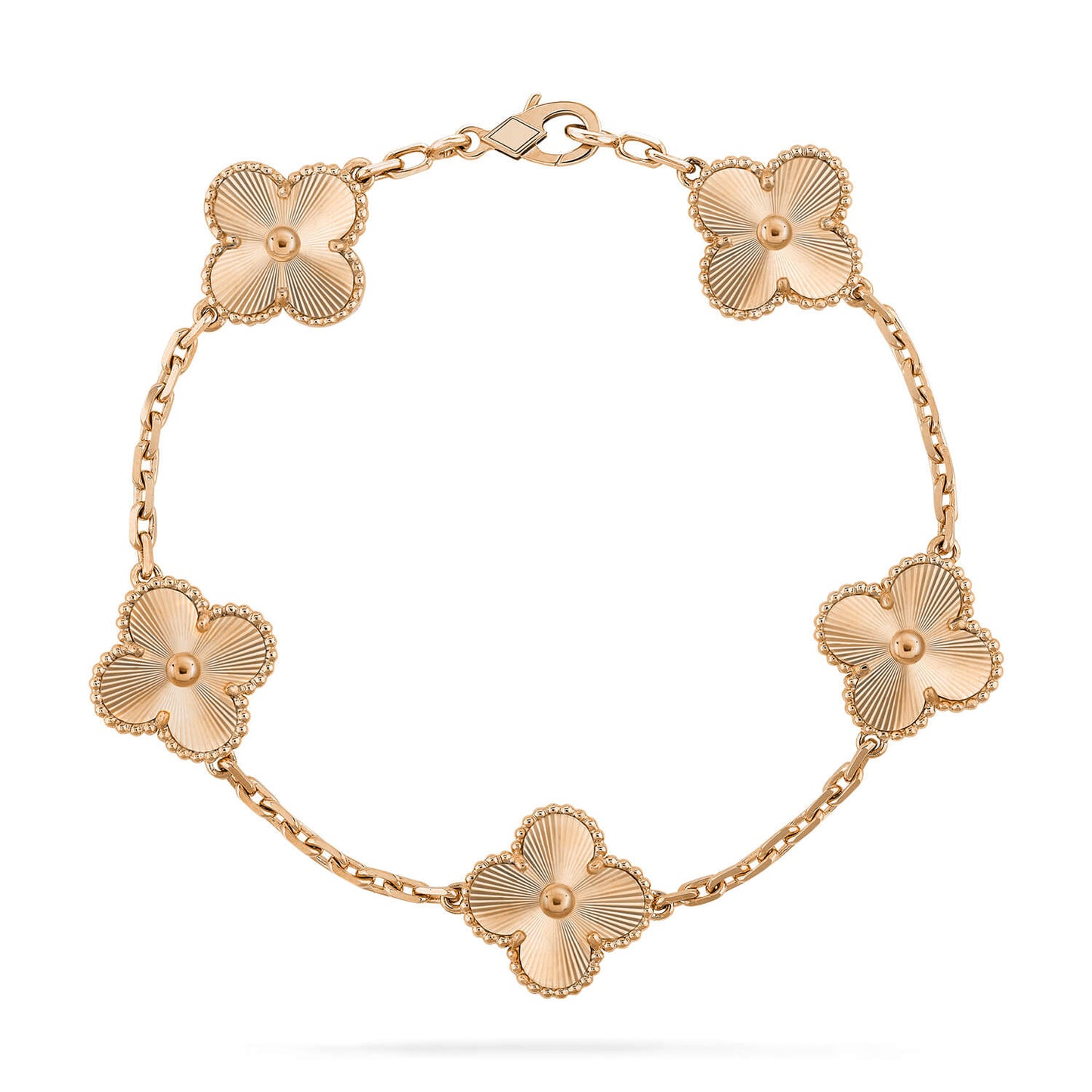[KELA]LUCKY CLOVER 5-MOTIF BRACELET - LASER COLLECTION