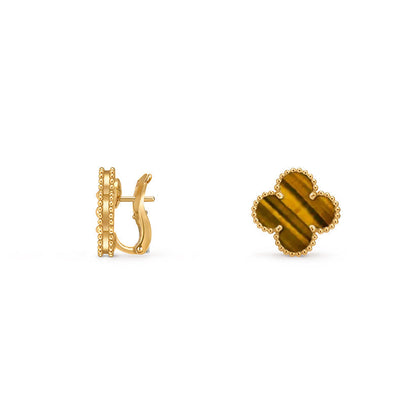 [KELA]15MM CLOVER FLOWER STUD EARRINGS GOLD COLLECTION