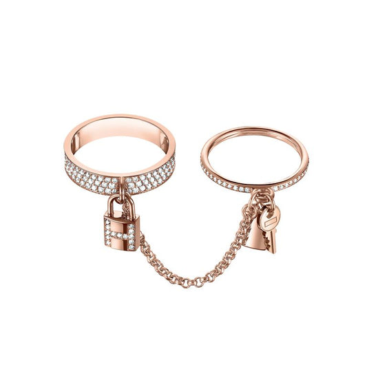 [KELA]HM KELLY CLOCHETTE DOUBLE RING IN  WITH DIAMONDS