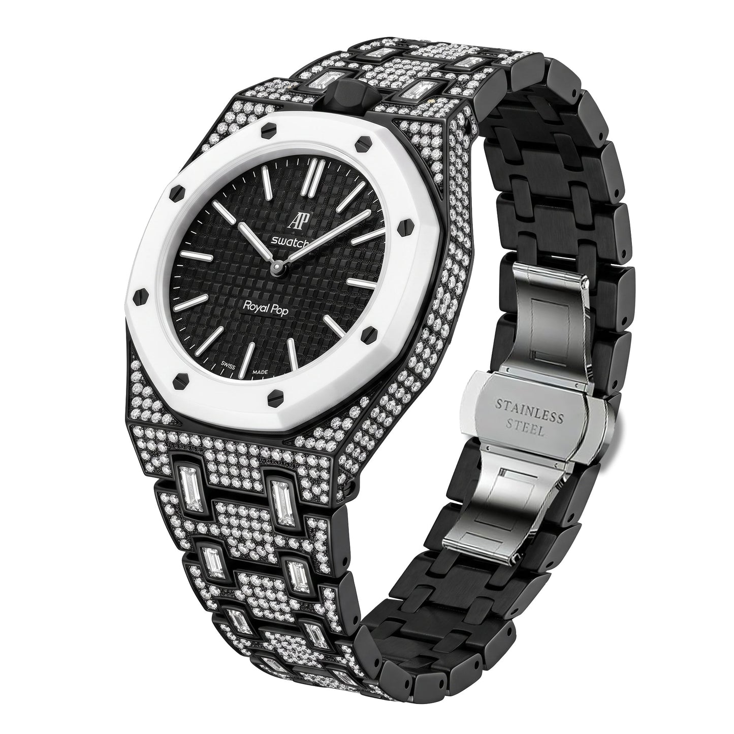 [KELA]Royal Oak Pop Exclusive Bioceramic Case & Bioceramic Strap Full Diamond