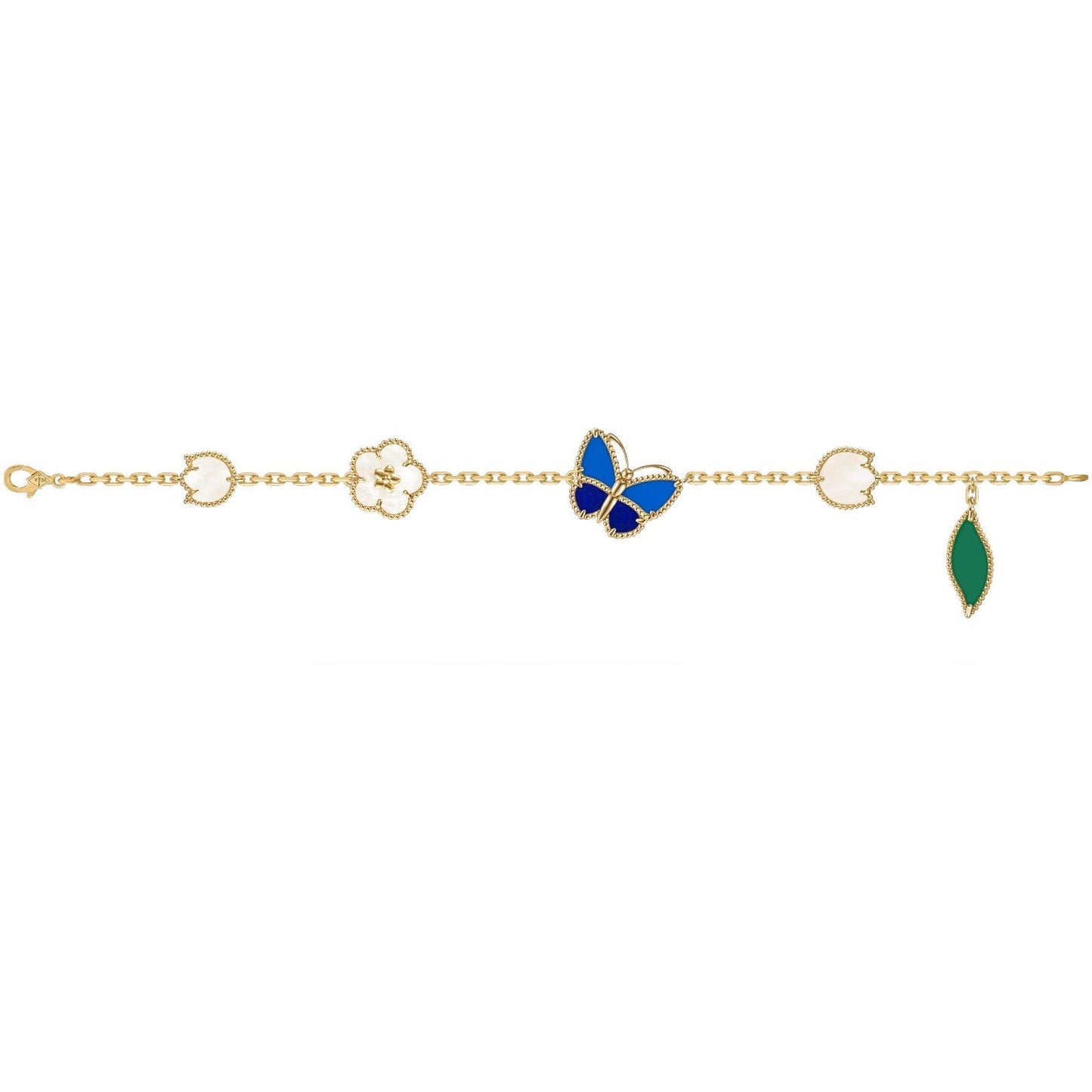 [KELA]SPRING ENCHANTMENT BUTTERFLY & FLORAL CHARM BRACELET