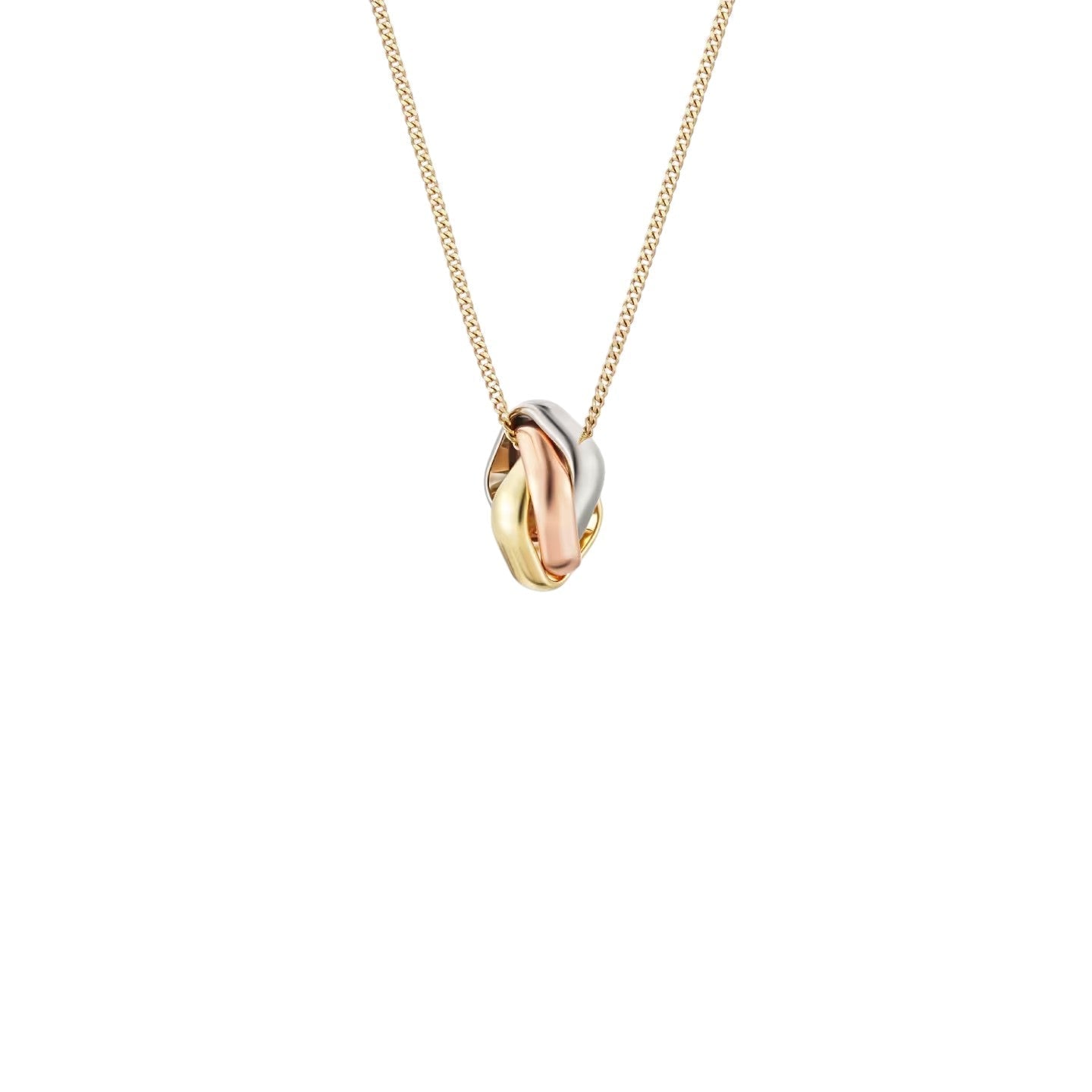 [KELA]TRI-COLOR SQUARE RING NECKLACE