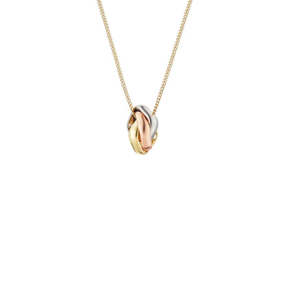 [KELA]TRI-COLOR SQUARE RING NECKLACE