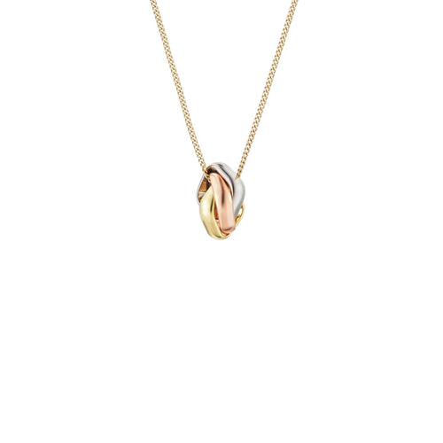 [KELA]TRI-COLOR SQUARE RING NECKLACE