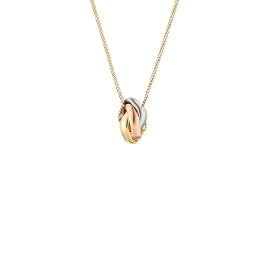 [KELA]TRI-COLOR SQUARE RING NECKLACE