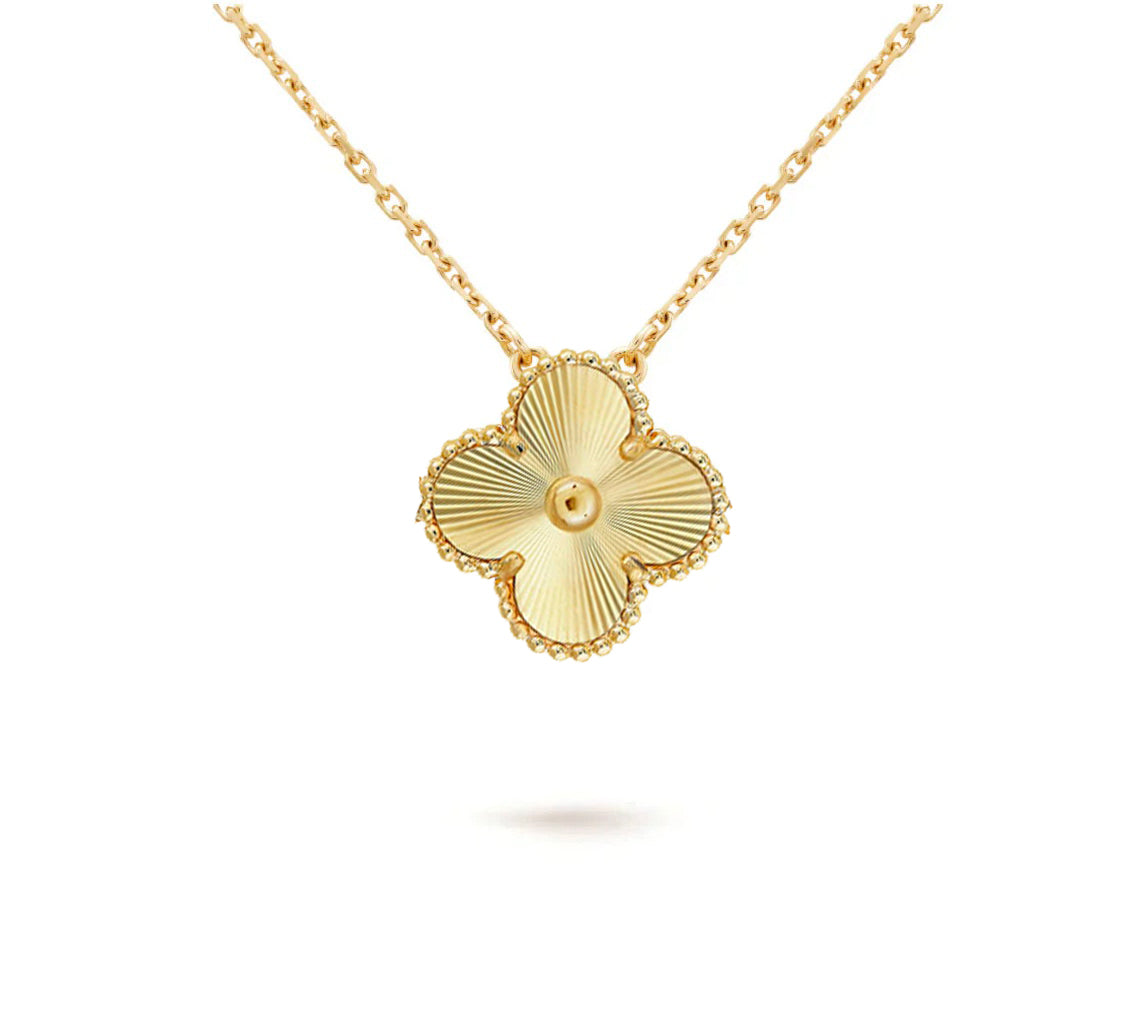 [KELA]15MM CLOVER FLOWER PENDANT NECKLACE COLLECTION