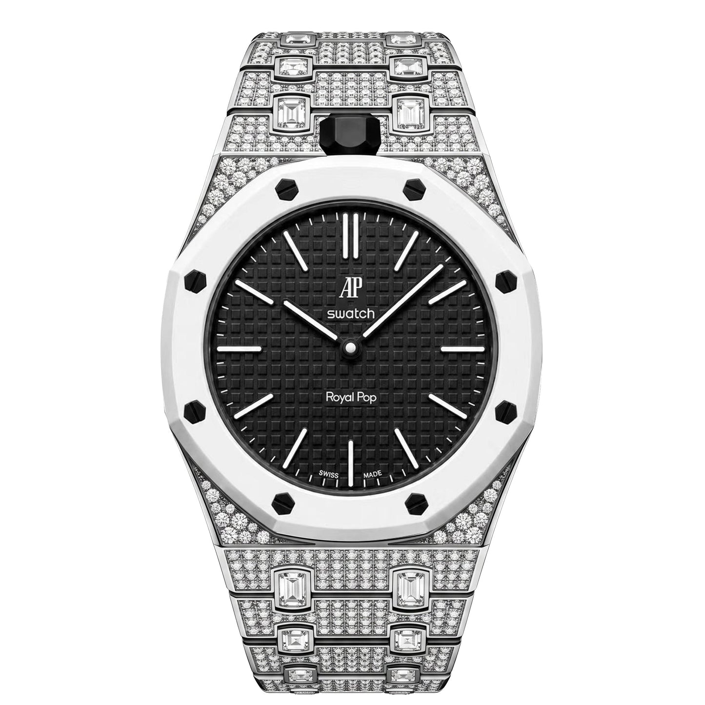 [KELA]Royal Oak Pop Exclusive Bioceramic Case & Bioceramic Strap Full Diamond