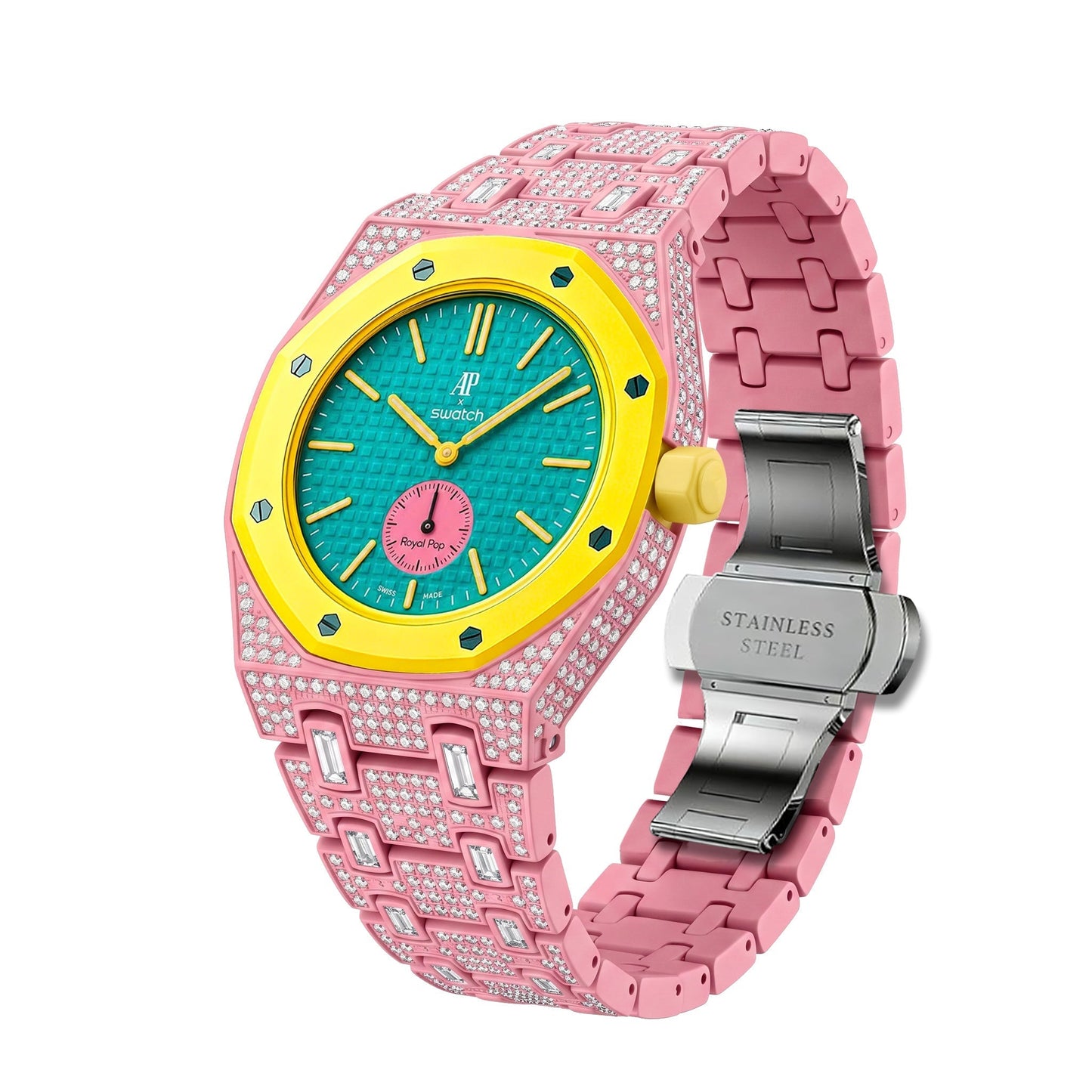 [KELA]Royal Oak Pop Exclusive Bioceramic Case & Bioceramic Strap Full Diamond