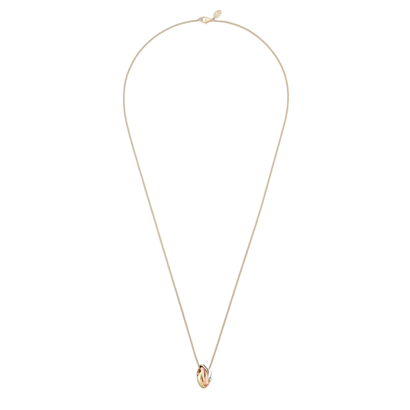 [KELA]TRI-COLOR SQUARE RING NECKLACE