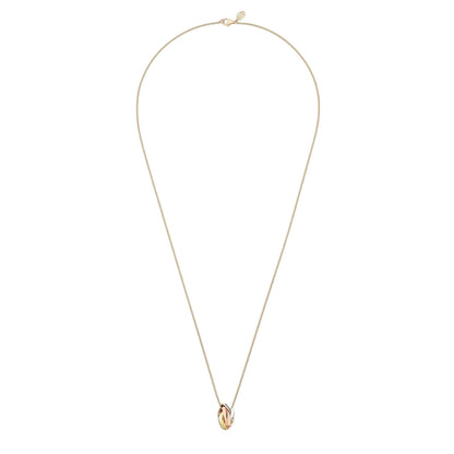 [KELA]TRI-COLOR SQUARE RING NECKLACE